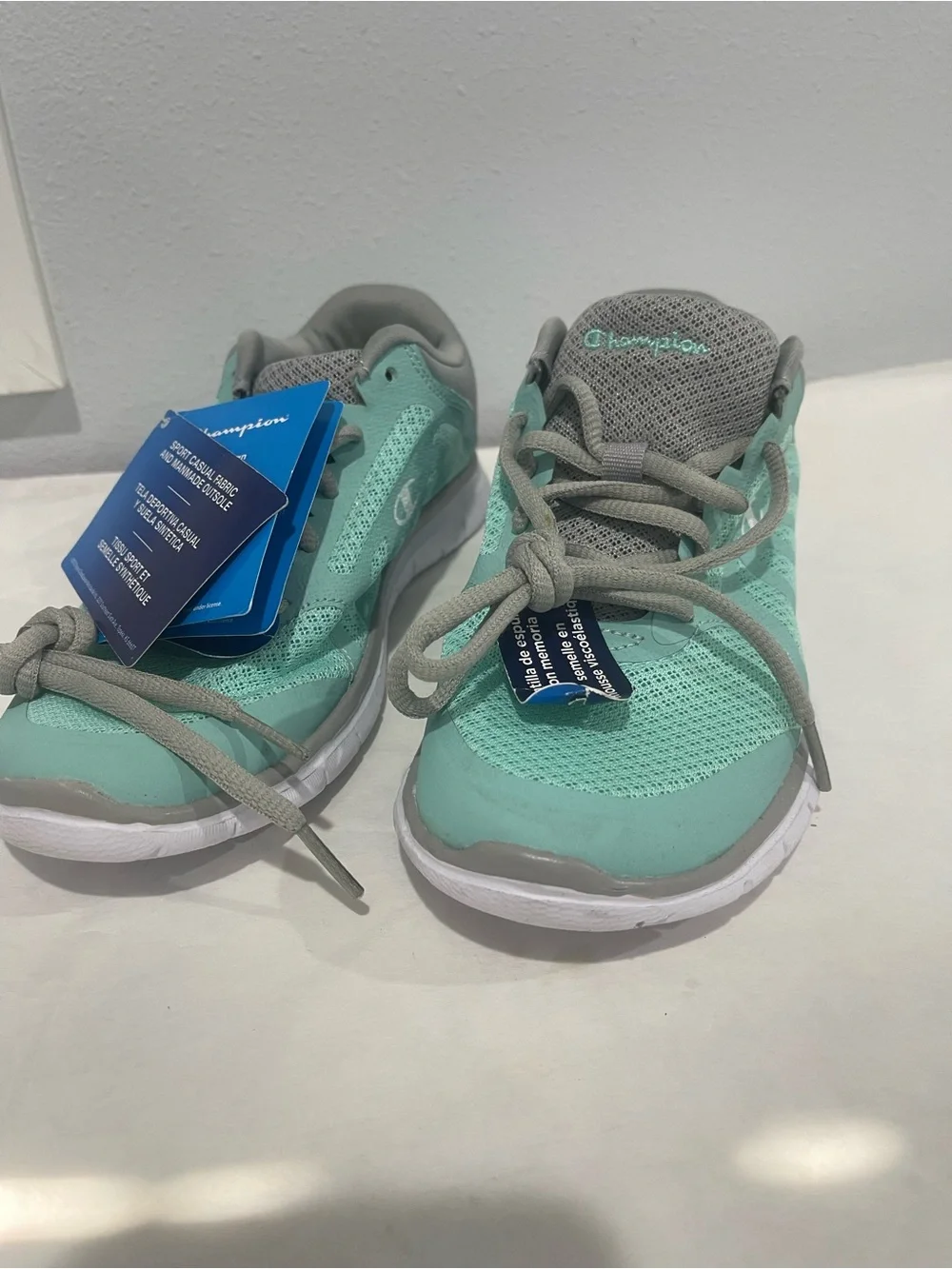 Champion Mint Green and Gray Mesh Running Shoes